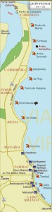 map of the beaches of João Pessoa PB